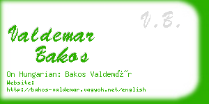 valdemar bakos business card